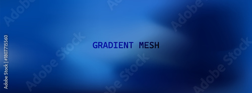 Abstract dark blue gradient background. Dark scene with curved waves of smoke or fog reflecting soft light, Black drop cool feeling of cold and cool underwater water.