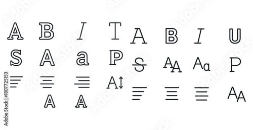 Typography examples of serif and sans-serif fonts with variations