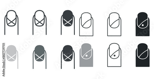 Monochrome nail art designs: stylish and modern geometric patterns