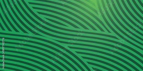 Green farm banner, organic abstract background with fields. Wavy green lines, natural organic products. Ecological background.