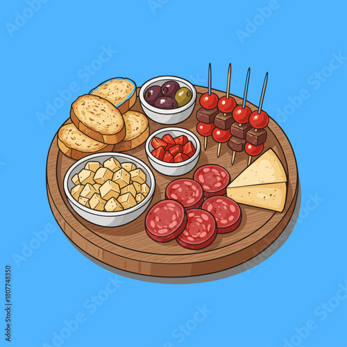 Lebanese foods icon logo flat vector design