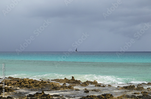 Fuerteventura, Canary Islands, beaches collectively called Grandes Playas on the edge of Nature Park Dunes of Corralejo
