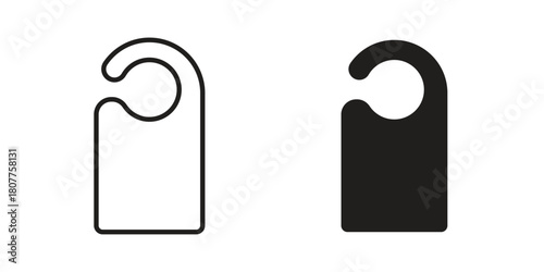 Door hanger icon on white background. Stock vector icon
