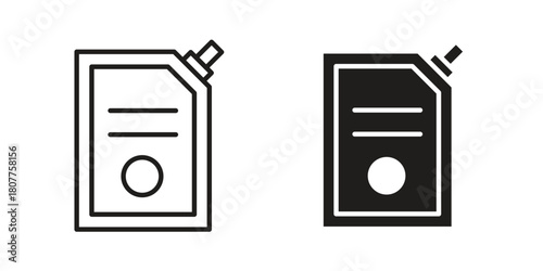 Doy on white background. Stock vector icon pouch icon on white background. Stock vector icon