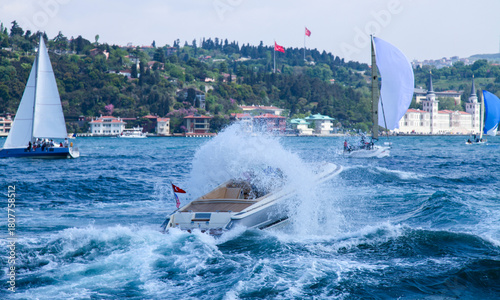 boats at the Bosphorus  istanbul