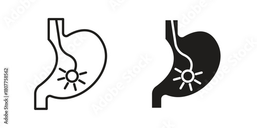 Endoscopy icon on white background. Stock vector icon
