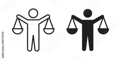 Ethics icon on white background. Stock vector icon