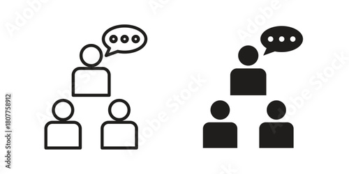 Expert opinion icon on white background. Stock vector icon