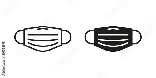 Face mask icon on white background. Stock vector icon