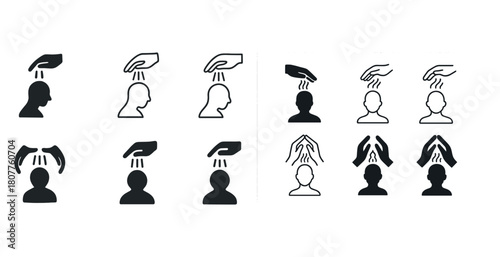 Head massage symbol sequence for stress relief and relaxation techniques