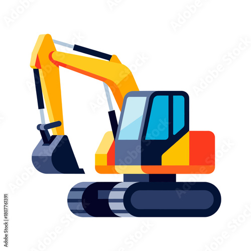 vector of a excavator