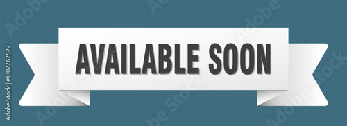 available soon ribbon isolated on transparent background. available soon ribbon