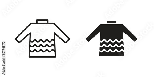 Female sweater icon on white background. Stock vector icon