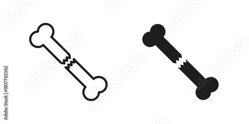 Fracture icon on white background. Stock vector icon