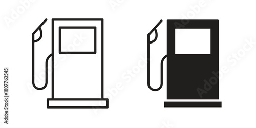 Gas station icon on white background. Stock vector icon