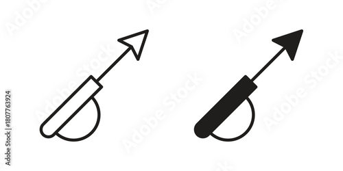 Harpoon icon on white background. Stock vector icon