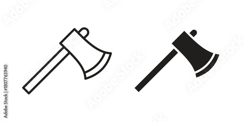 Hatchet icon on white background. Stock vector icon