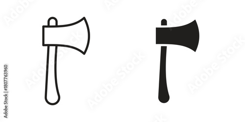 Hatchet icon on white background. Stock vector icon