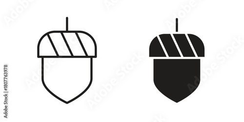 Hazelnut icon on white background. Stock vector icon