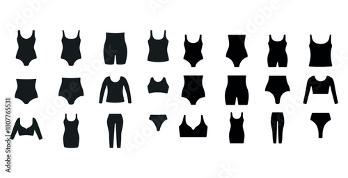 Silhouette variety of swimwear and activewear for women