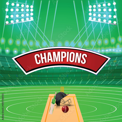 Cricket Champions Stadium Celebration Banner