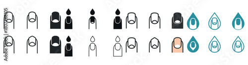 Diverse nail art designs showcasing unique styles and shapes