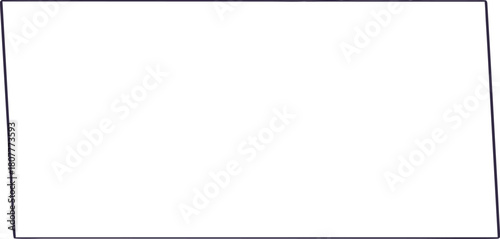 Simple Rectangular Frame Outline Illustration – Minimal Hand Drawn Vector Border Design for Template, Background,  Poster, or Clean Graphic Composition