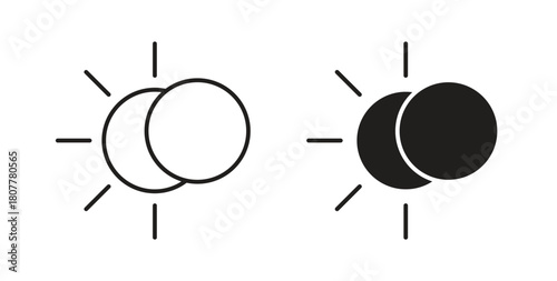 Eclipse icon with line and silhouette versions.