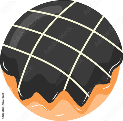 Cute Donut Illustration Colorful Pastel Frosted Doughnut Vector Clipart with Sprinkles and Glaze for Kids, Bakery Designs, Food Icons, and Creative Graphic Elements
