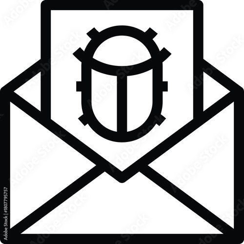 Email Virus Bug Malware Envelope Icon
