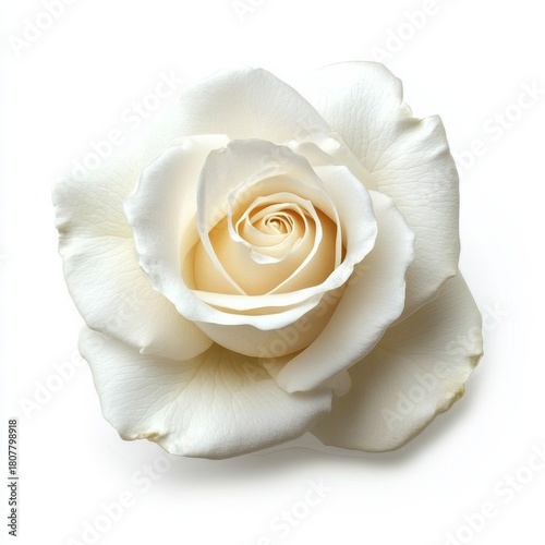 white rose flower isolated on white background
