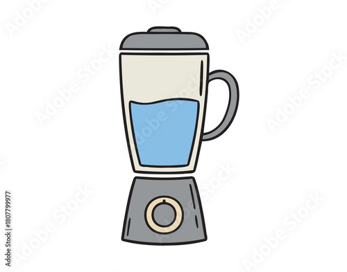 Blender doodle hand drawn icon. colorful cartoon blender line drawing clipart symbol