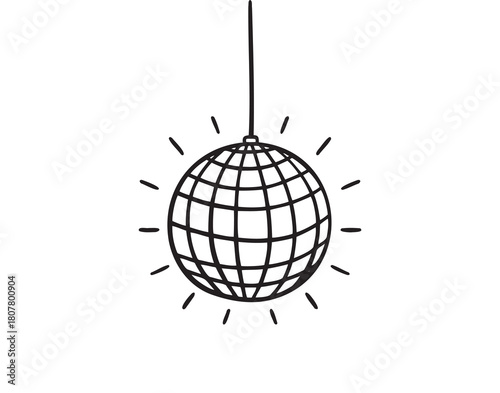 Disco ball mirror sphere party reflection sparkle
