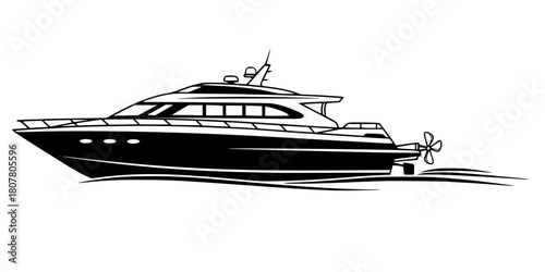 Electric Boat Ferry Sustainable Travel Flat Vector Icon