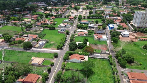 Aerial View of Town Square and Church at Termas de Ibirá – São Paulo, Brazil