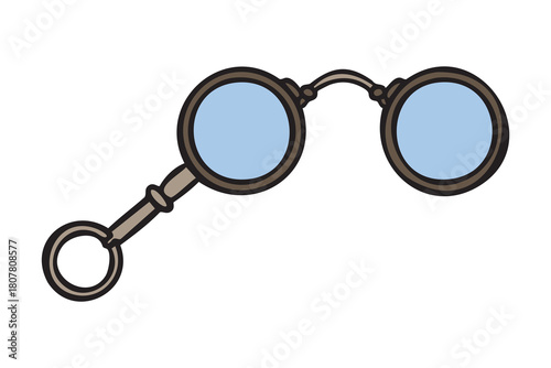 Lorgnette opera glasses with handle retro accessory