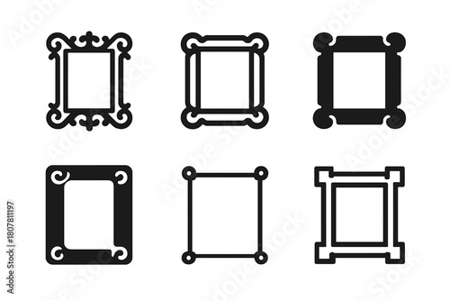 Art Gallery Logos. Art galleries. Icon set. Set Logo of art galleries: gallery facade with columns. harmonious logo variations of the same emblematic concept,
