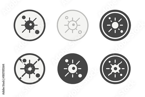 Biohacking Icons Set. Biohacking lifestyle. Line icon set of biohacking lifestyle: wearable tracker, dna helix, pill capsule, smart scale, blue light glasses,