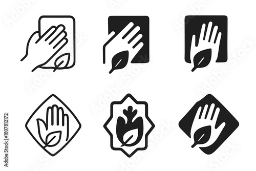 Eco-friendly Cleaning Icons. Eco-friendly cleaning. Colorful isometric vector icons set of Eco-friendly cleaning: bamboo broom, biodegradable trash bag,