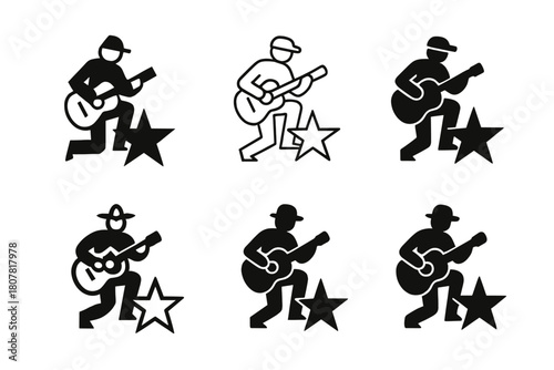 Hollywood Boulevard Logos. Hollywood Boulevard. Icon set. Set Logo of Hollywood Boulevard: clapboard merged with boulevard map grid. harmonious logo variations