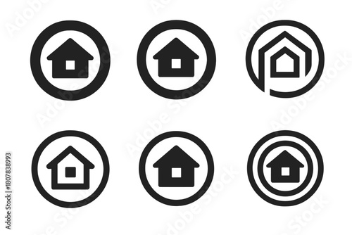 Disaster Preparedness Logos. Architecture for disaster preparedness and recovery. Icon set. Set Logo of architecture for disaster preparedness and recovery: