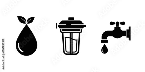 Water Purification Vector Set