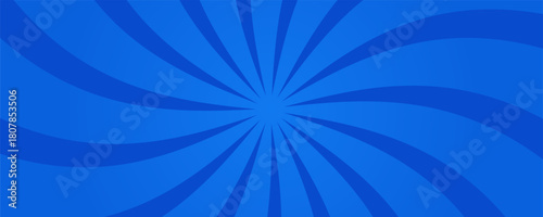 Blue comic sunburst effect background with halftone. Pop art comic-style vector background. Suitable for templates, sale banners, events, ads, web and pages