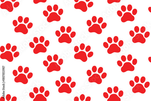 pawprint repeating paw print pattern for packaging and textiles