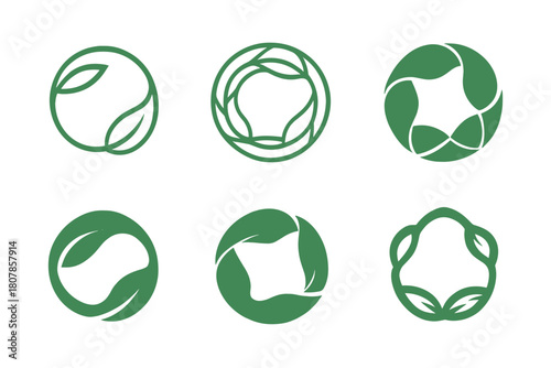 Edible Packaging Icons. Edible packaging innovations. Icon set. Set Logo of edible packaging innovations: capsule containing drinkable portion. harmonious logo