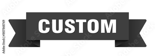 custom ribbon isolated on transparent background. custom ribbon