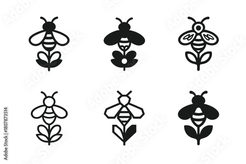 Pollination Icon Set. Pollination. Solid icon set of Pollination: dandelion, bee, butterfly, stem, leaf, seed puff, seeds, sun, cloud, dew drop, garden, grass.