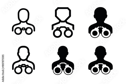 Arrest Scene Icons. Person Arrested on Suspicion of Crime. Icon set. Set Logo of Arrest Scene: courthouse and gavel symbol. harmonious logo variations of the