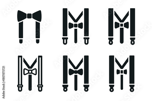Vintage Clothing Icons. Vintage clothing. Solid icon set of vintage clothing: dress, hat, gloves, high heel, bow tie, cane, mirror, necklace, corset,