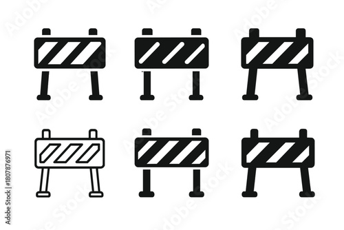 Traffic Management Icons. Traffic management. Icon set. Set Logo of Traffic management: Stop sign. harmonious logo variations of the same emblematic concept
